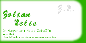 zoltan melis business card